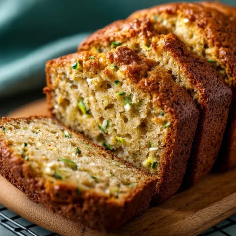 A loaf of bread with green herbs in it.