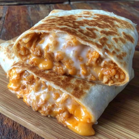 A delicious grilled cheese burrito.