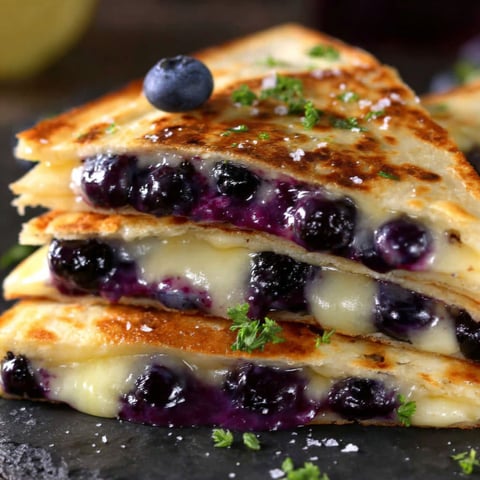 Blueberry Breakfast Quesadillas.