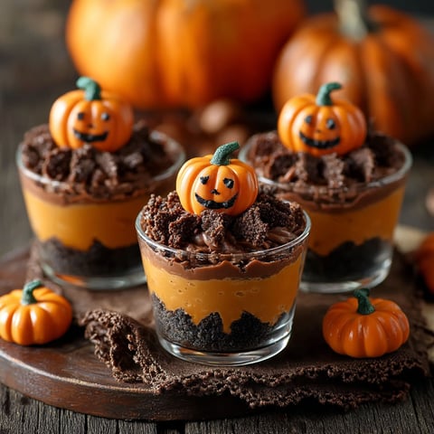 Pumpkin Patch Dirt Cups: Fun Halloween Treat s.