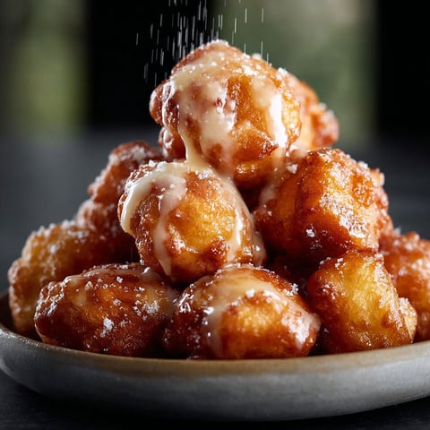 A plate of mini cinnamon apple fritters