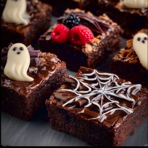 Halloween ghost brownie treats.