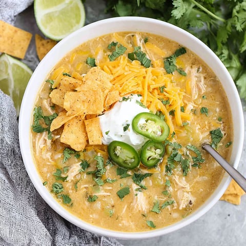 Green Enchilada Chicken Soup
