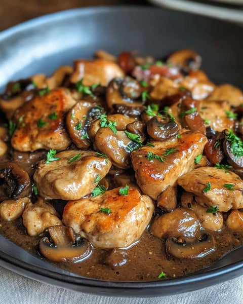 Chicken Marsala with Mushrooms.