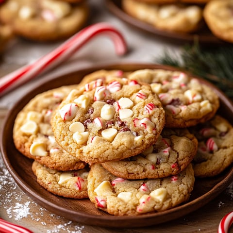 A plate of peppermint chocolate chip cookies.