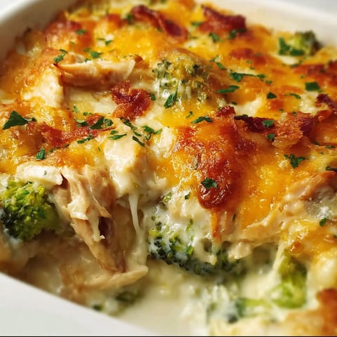 A close up of a low carb chicken casserole.