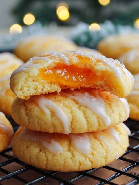 White chocolate creamsicle orange cookies.