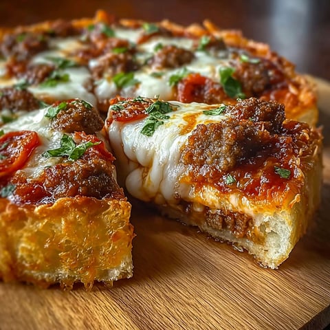 A slice of pizza burger pie.