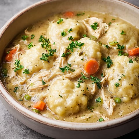 A bowl of soup with chicken and vegetables.