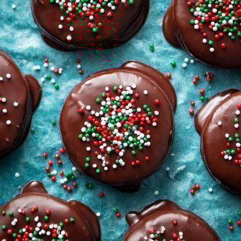 A close up of a homemade peppermint patty.