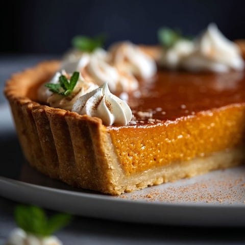 A slice of pumpkin pie with whipped cream.