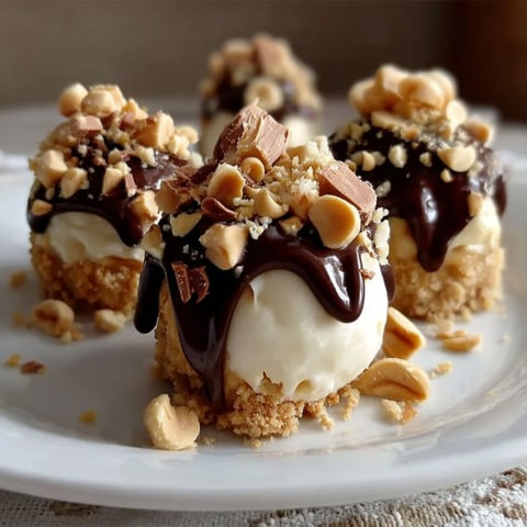 A plate of peanut butter cheesecake balls.