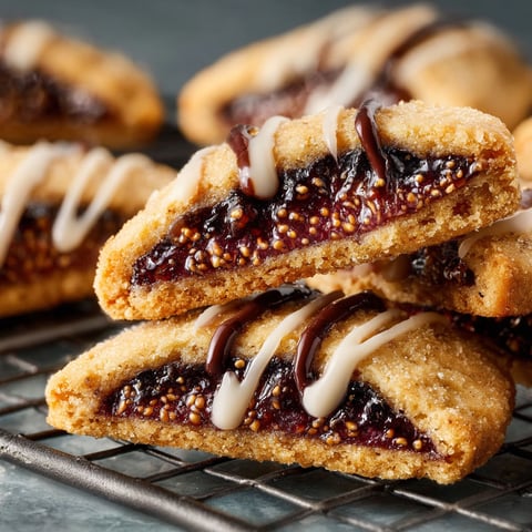 A plate of cookies with chocolate and white icing.