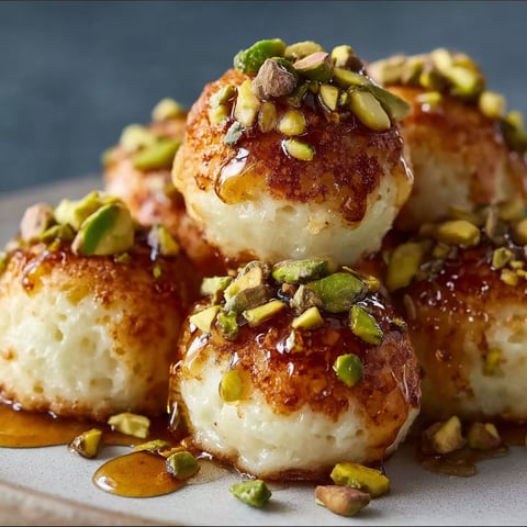 A plate of food with a syrup sauce.