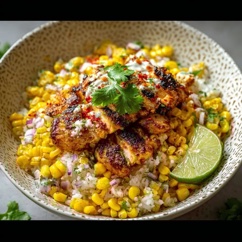 A bowl of rice with chicken and onions.