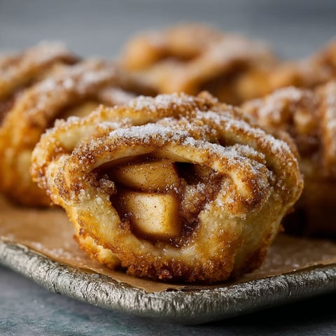 A plate of mini apple pie bites.