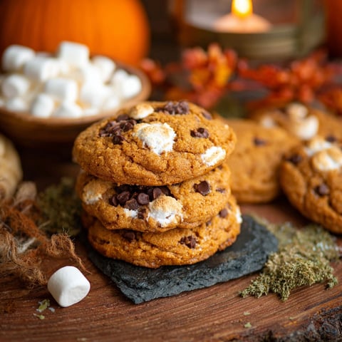 Pumpkin S'mores Cookies.