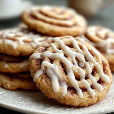 A stack of cinnamon roll cookies.